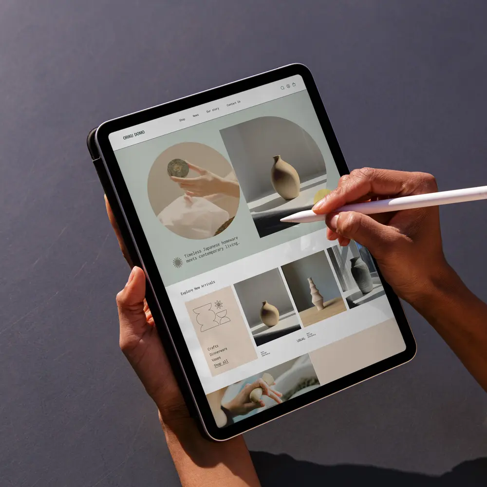 Image with tablet